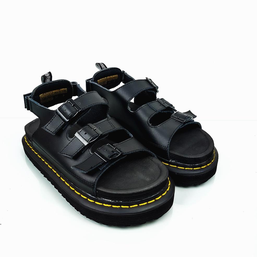 Terbaik Sandal Wanita Smurf Footwear - Monica Belluci Black - Sandal Kulit Wanita