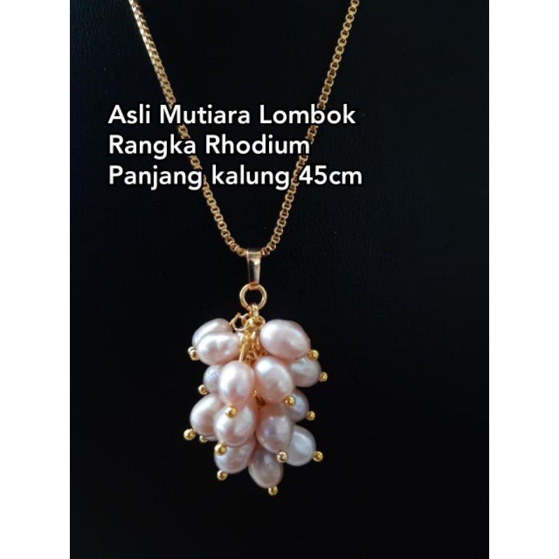 Kalung Wanita Kekinian Mutiara Tawar Asli Bersertifikat || Kalung mutiara asli || Kalung wanita || F