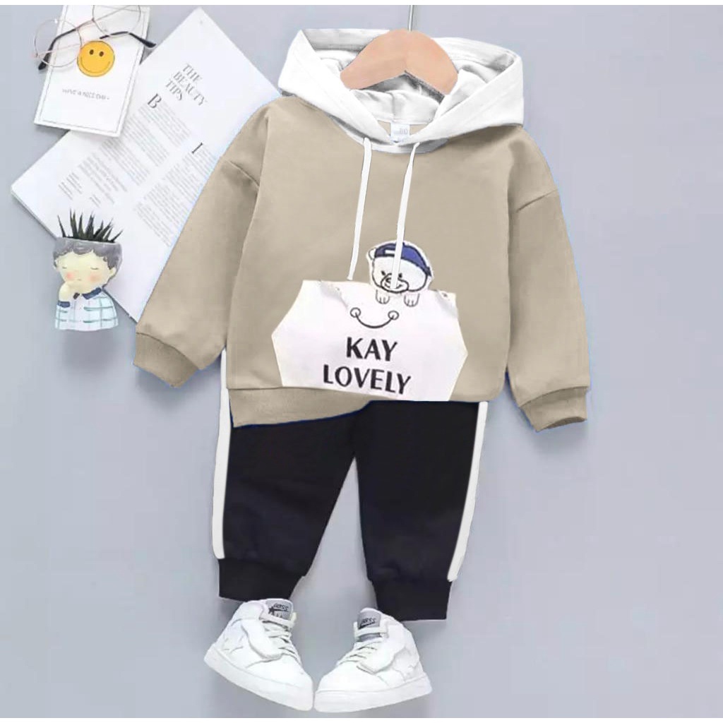 HAPPYSALE24/SETELAN HOODIE ANAK LAKI LAKI DAN ANAK PEREMPUAN TERLARIS DAN TERKEREN PAKAIAN HOODIE SETELAN FASHION ANAK ANAK BERMOTIF MASAKINI 1-5TAHUN