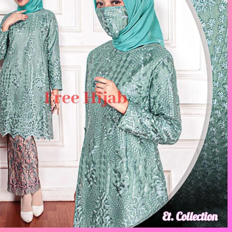 ֍ Tunik Brukat Jumbo - Kebaya Jumbo ld 140 - Dress Pesta Jumbo - Setelan Kebaya Modern ✽