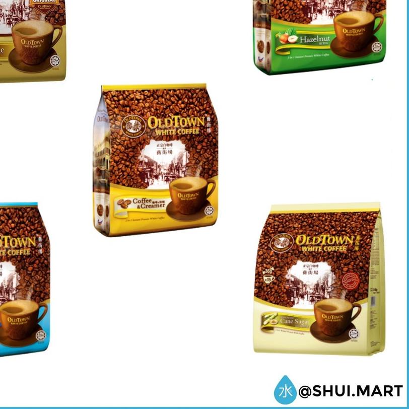 

● OLD TOWN / OLDTOWN WHITE COFFEE CLASSIC KLASIK / HAZELNUT / LESS SUGAR / CANE SUGAR / COFFEE CREAMER ☇