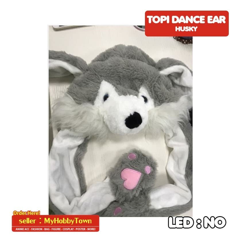 Topi Moving Ear Korea Cute Kelinci Pikachu Panda Husky Stitch Ayam Unicorn Babi Gajah Telinga