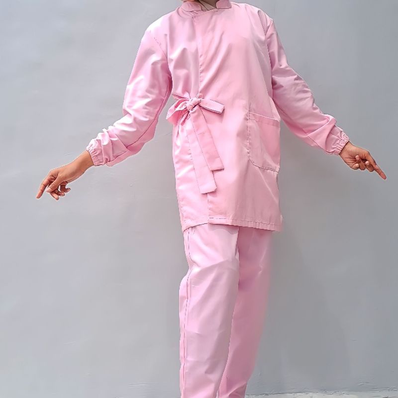 Baju Kimono Tali Samping/Baju Jaga Wanita/Baju Kesehatan