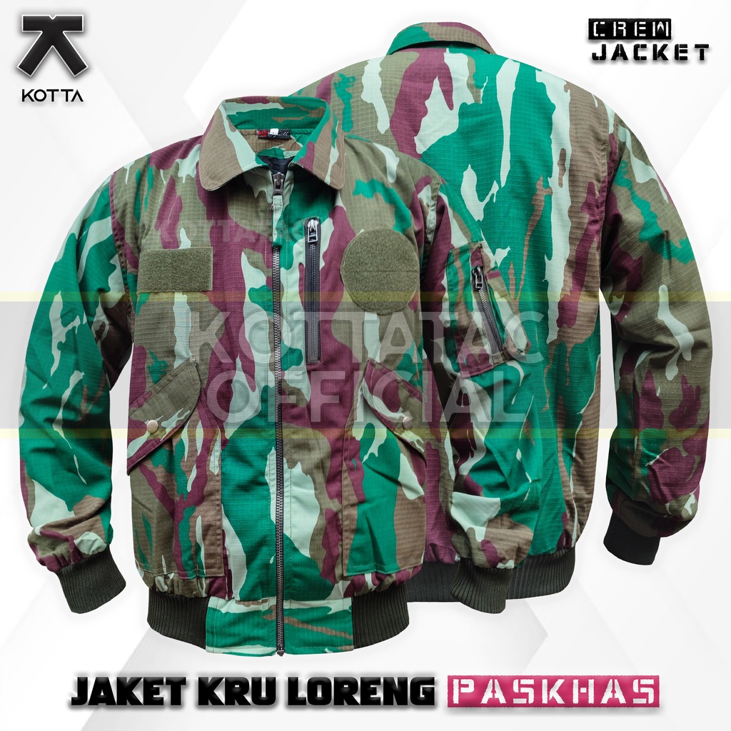 JAKET BOMBER LORENG PASKHAS TERBARU - JAKET KRU LORENG TNI PASKHASTERBARU - JAKET LORENG PASKHAS TERBARU