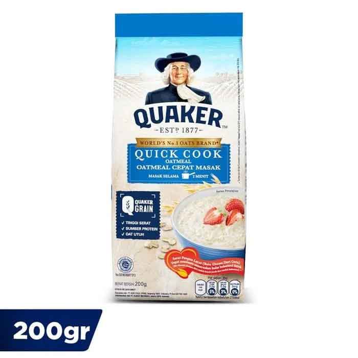 QUAKER OATS QUICK COOK 200g / OAT MEAL/ SEREAL GANDUM