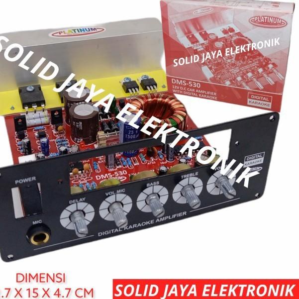 ➭ KIT POWER SPEAKER AKTIF MONO 12V DMS 530 AKI ACCU MOBIL CAR AMPLIFIER WITH DIGITAL ECHO KARAOKE MI