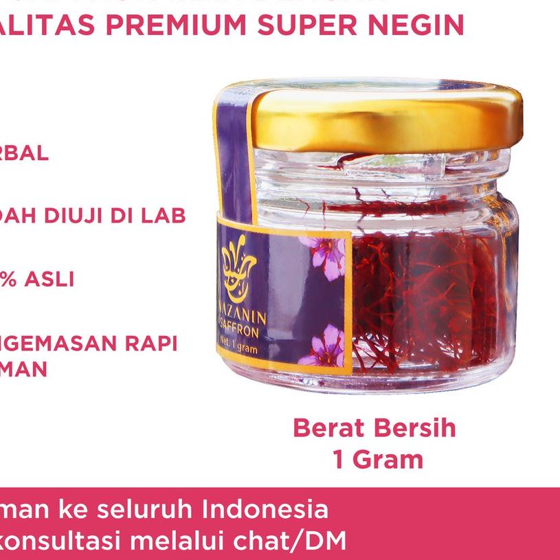 

۝ Nazanin Saffron Iran 1 gr / gram Premium Super Negin ✹