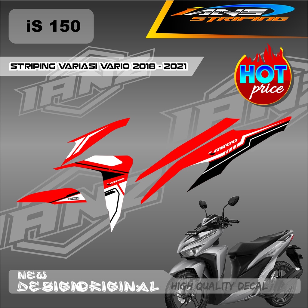 NEW STRIPING VARIASI HONDA VARIO CBS DAN TECHNO 110 GRAFIK STIKER LIST SEMI FULL BODY / DECAL KERETA VARIO TECHNO  IS150