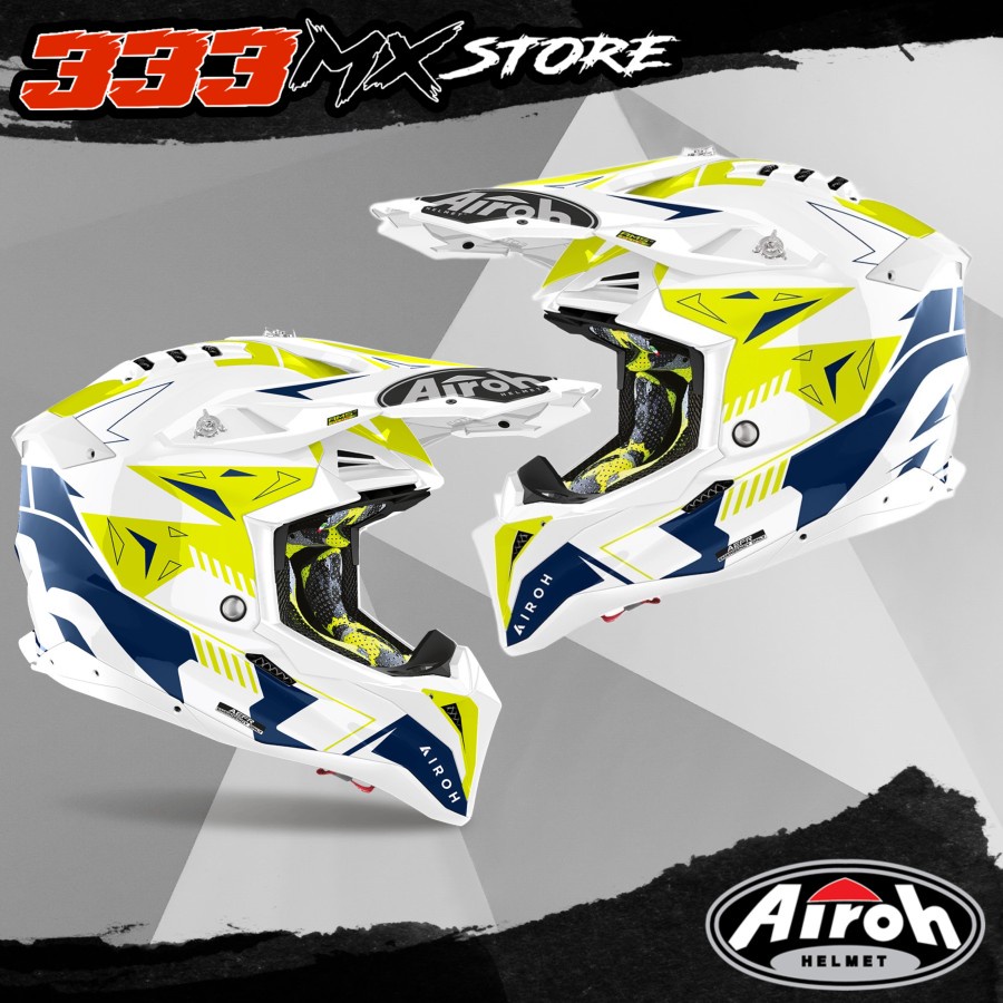 AIROH AVIATOR 3 SPIN BLUE 2023 HELM AIROH AVIATOR 3 SPIN BLUE GLOSS