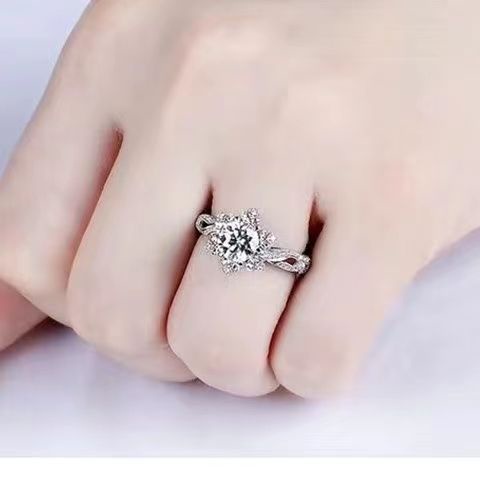 Cincin Berlian Gaya Princess Untuk Wanita