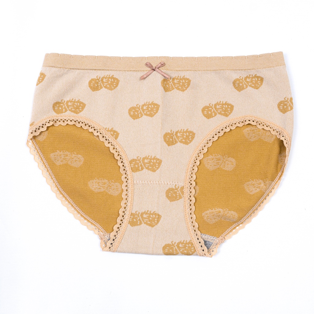 BEE - Celana Dalam Wanita Briefs Motif Berry Cd Import Mid Waist 828