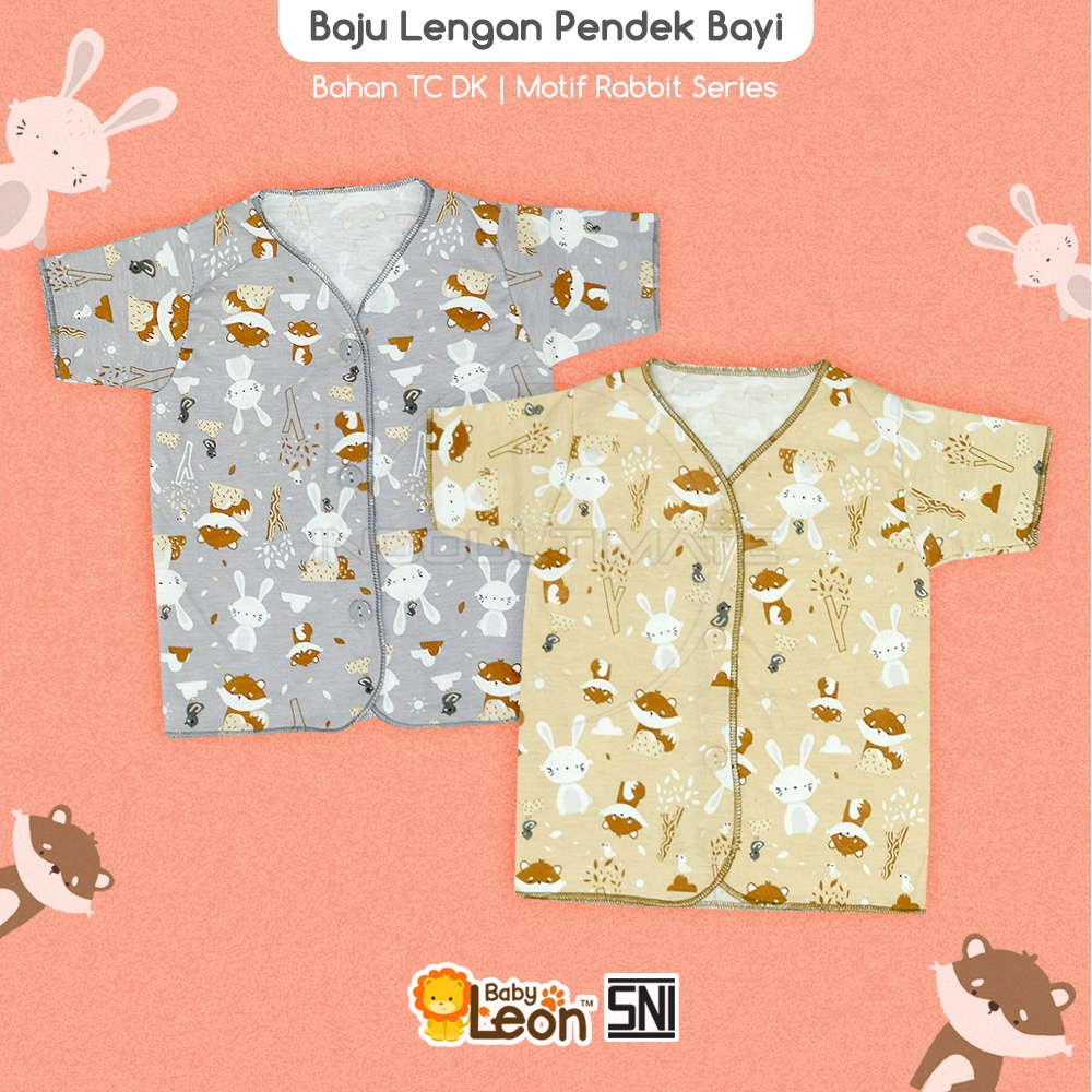 Setelan Baju Pendek + Celana Pendek Bayi (0-3 Bulan) BABY LEON Baju Bayi Baru Lahir Baju Tidur Bayi Setelan Baju Bayi Unisex DS-113 DS-114 SM-901