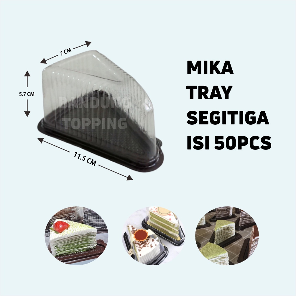 Mika Tray Segitiga Tart/Mille Crepe isi 50pcs