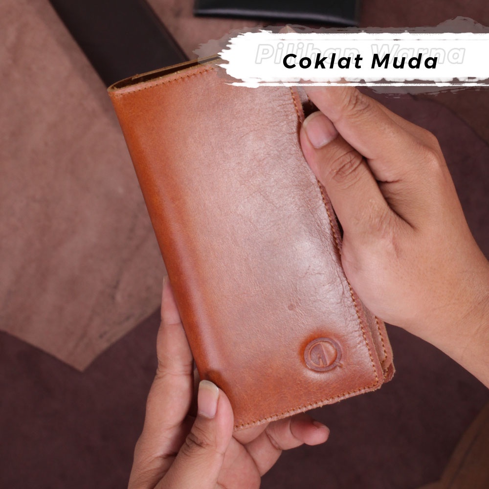 Dompet Lipat Panjang Kulit Sapi Asli Keren Kualitas O12