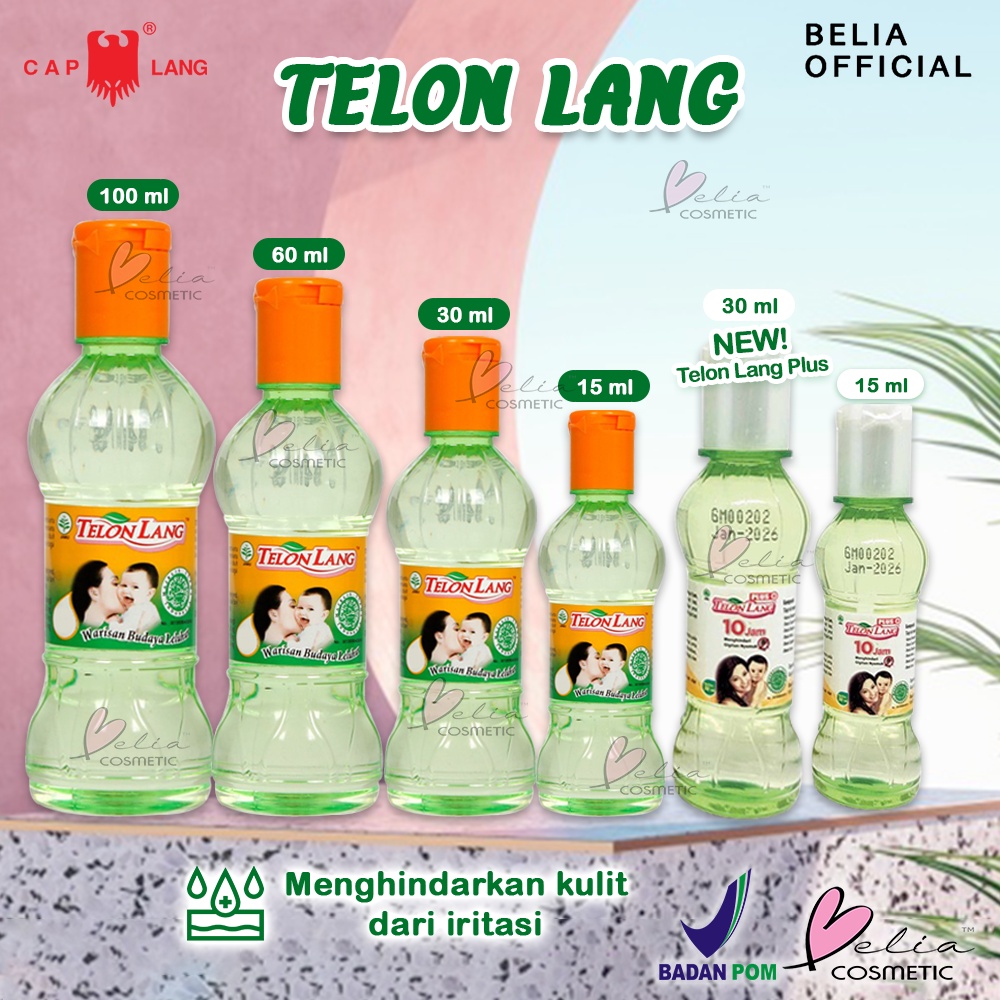 ❤ BELIA ❤ CAPLANG Telon Lang 15ml | 30ml | 60ml |100 ml | Telon Lang Plus | Minyak Telon | Minyak Tubuh | Cap Lang | BPOM