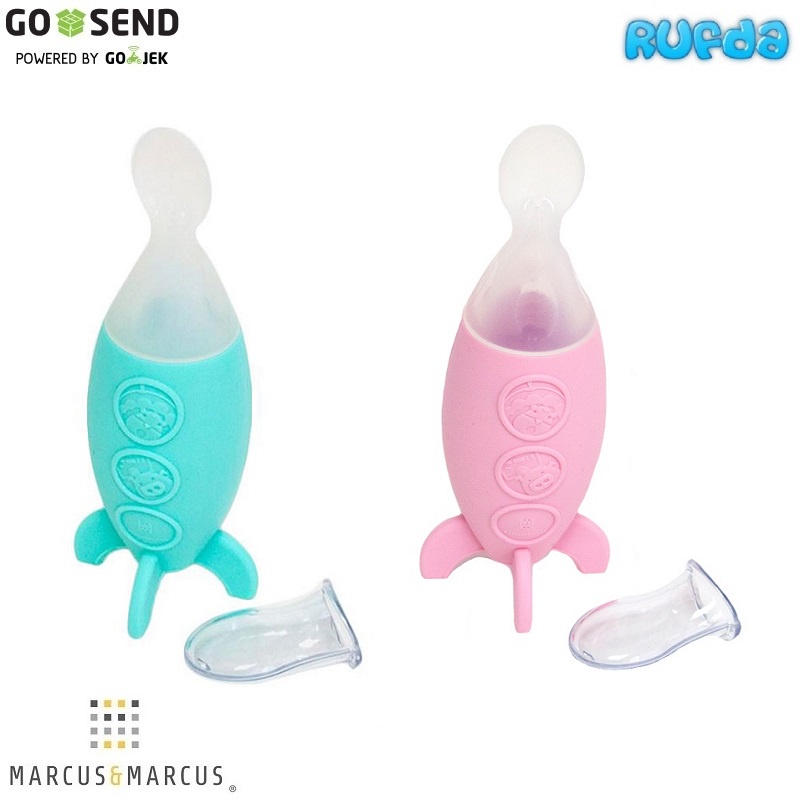 Marcus Marcus Feeding Spoon Dispenser Botol Sendok MPASI Silicone Rocket