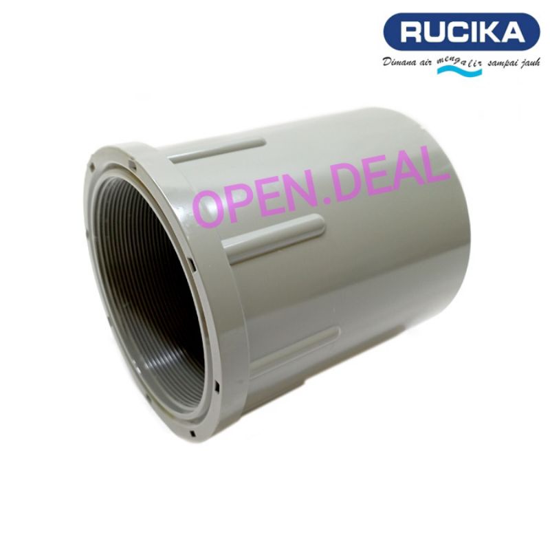 SDD Aw 4" inch RUCIKA / Sok Drat Dalam Pvc 4 in / Faucet Socket 4 inch