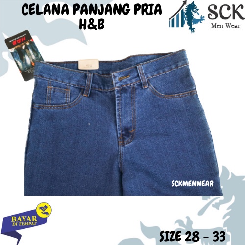 SCK - Celana Jeans Pria HNB Model Standar / Celana Jeans Pria Reguler Casual / Pakaian Cowok - sckmenwear GROSIR