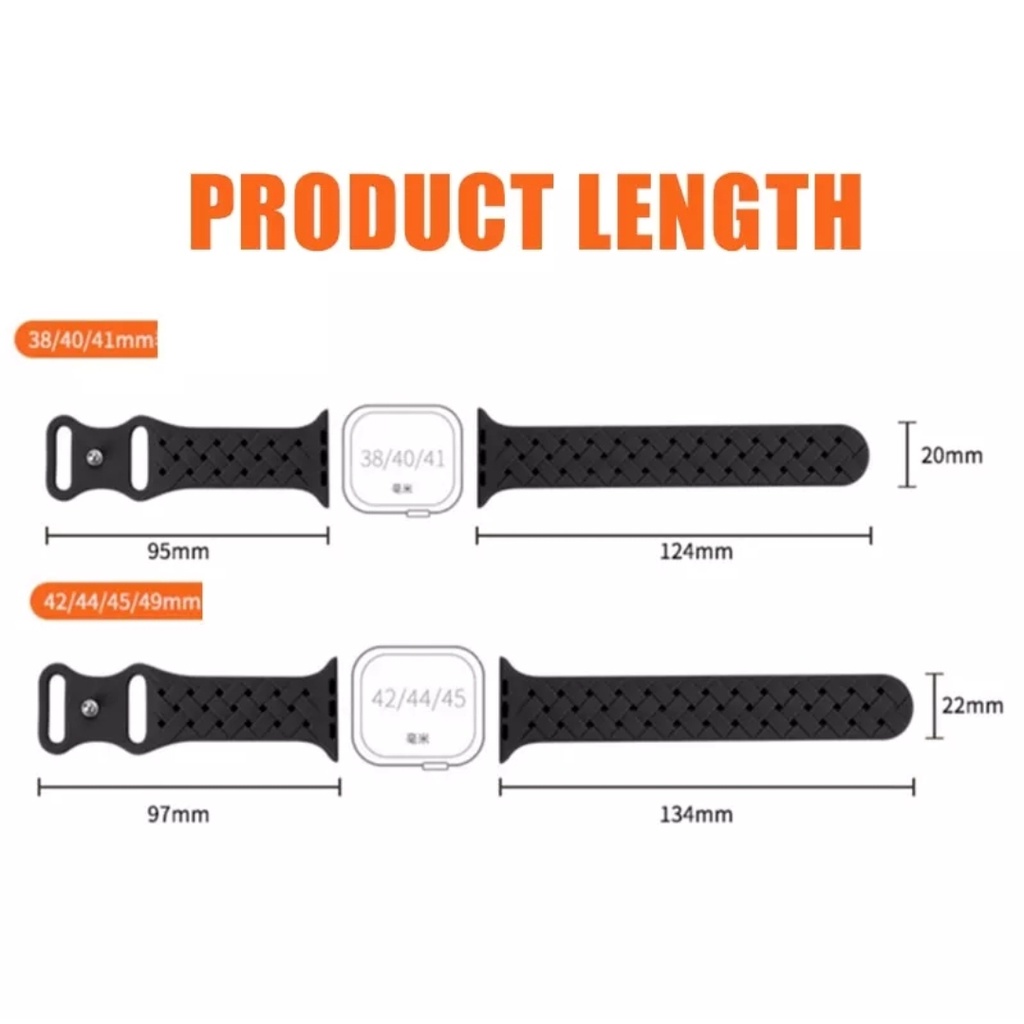 SILICONE BV Braided Woven model anyaman Strap Tali Apple watch 38mm 40mm 41mm 42mm 44mm 45mm ULTRA Series 1 2 3 4 5 6 7 8 SE iwtach