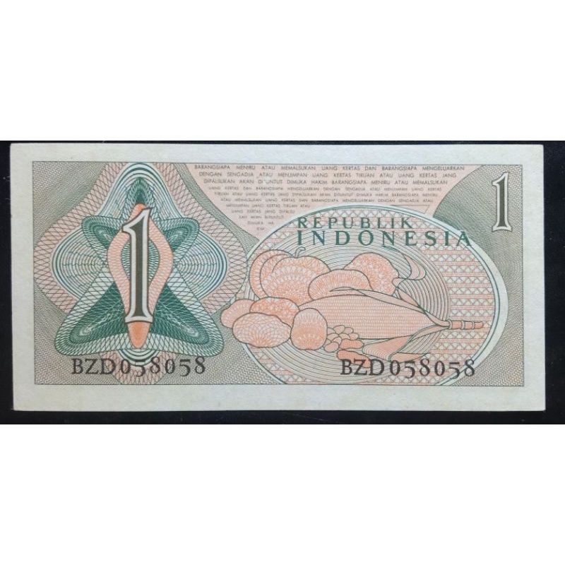 UANGKUNO 1 RUPIAH SANDANGPANGAN THN 1961