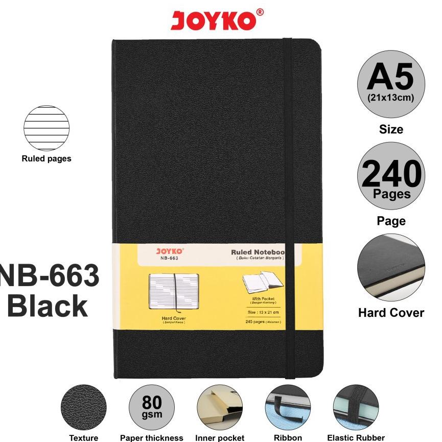 

C93 Joyko Ruled Notebook Diary 13x21cm / 240 halaman bergaris / NB-663 BARU SPESIAL ベ