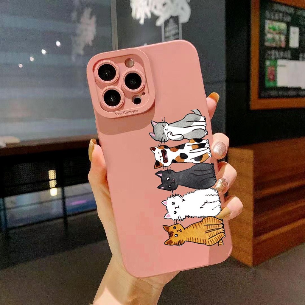 CC35 Softcase Cat for Xiaomi Redmi A1 A1+ 4A 4 4X 5 5A 5+ 6 6A 7 8 9 Prime 9A 9i 9C 9T 10 10C 10T 11 12 12T Lite Ultra S2 Ultra Note 5A Pro 10s 11 11s 11T Poco C40 F3 F4 K40 M3 M4 M5 X3 GT NFC 5G