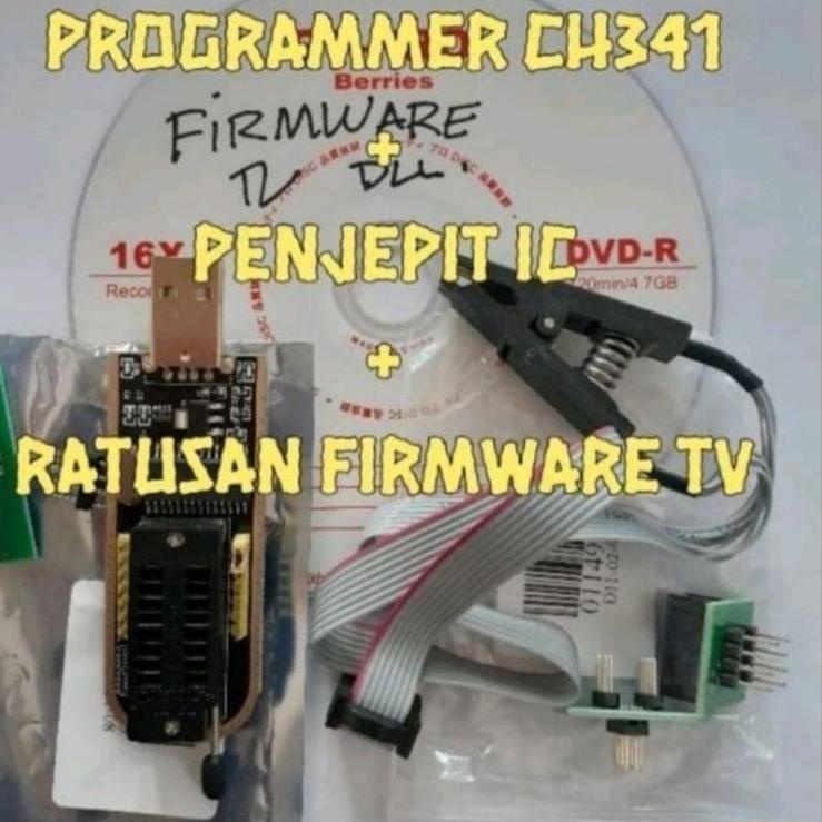 Promo Terupdate CH341A CH341 24 25 Series EEPROM Flash BIOS USB Programmer & Penjepit ic & Firmware 