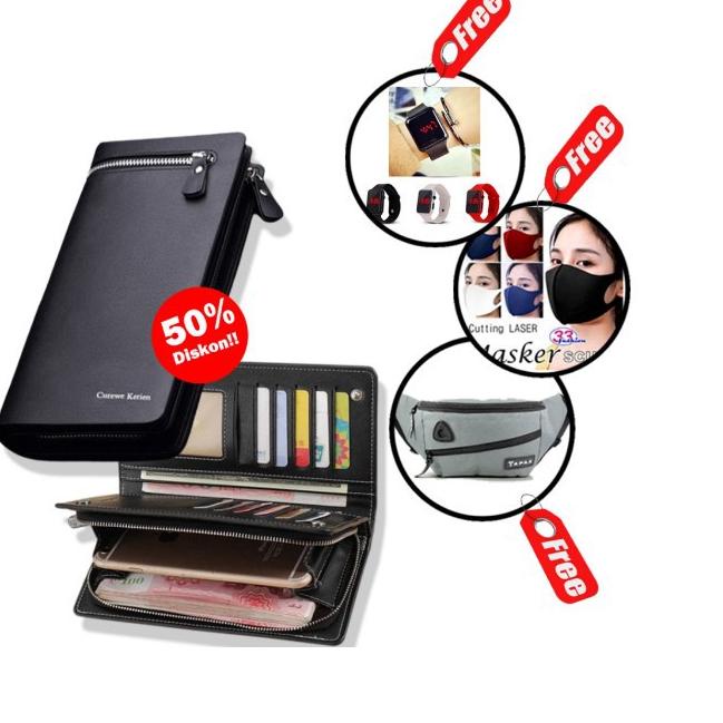 ➳ Dompet Branded Panjang Pria Banyak Slot Kartu ☀