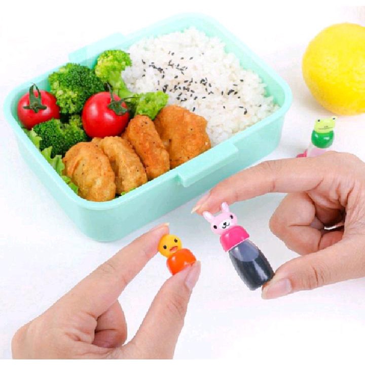 Set Botol Saus Mini Isi 3 Bumbu Mini Bentuk Kelinci Katak Bebek Lengkap Dengan Pipet Botol Kecap Bento Mini Bekal Anak