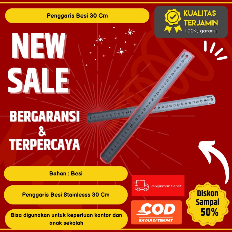 Penggaris Besi 30 Cm 30Cm Butterfly Tebal Kecil Murah Skala Jahit Panjang Set Sekolah Lengkap Sd 100