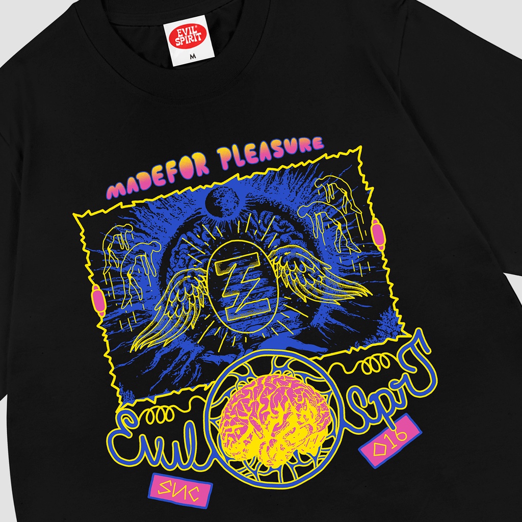 EVILSPIRIT KAOS OVERSIZE - PYRAMID OF MINDS BLACK UNISEX