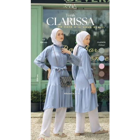 Atasan Wanita Tunik Plisket Polos Clarissa