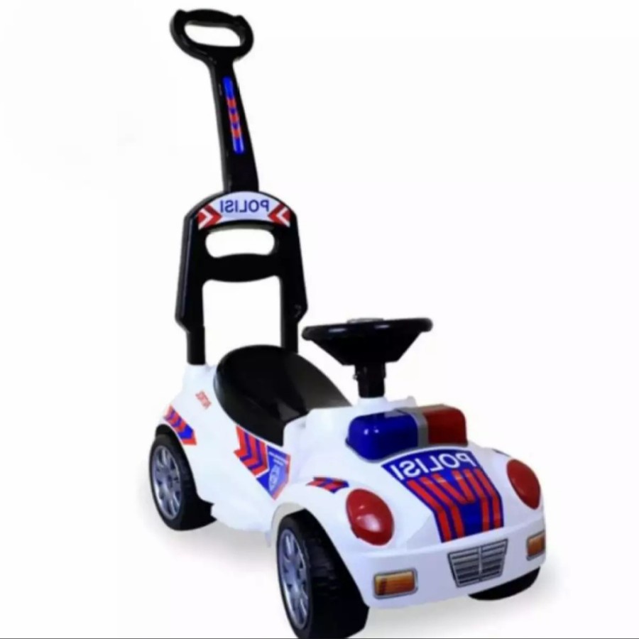 Mobil dorong tunggang mainan anak mobilan bisa dinaiki motif polisi
