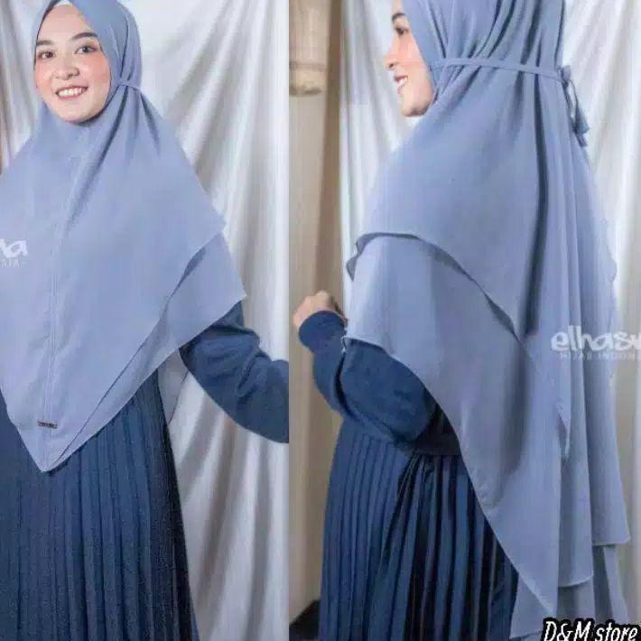 ➪ KHIMAR CERUTY  BABYDOLL YUMNA MODEL NON PET TALI BELAKANG HIJAB INSTAN TERBARU  BY ELHASNA ☋