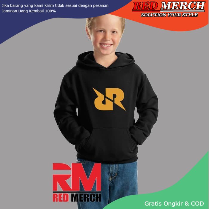 jaket hoodie anak RRQ Esports - Red Merch