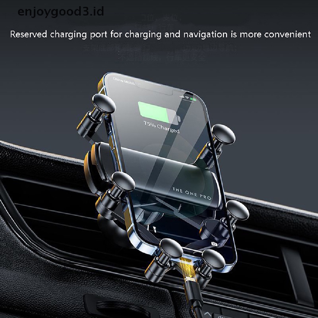 【 Rready Stock 】 Six Points Gravity Car Phone Holder Air Vent Universal GPS Clip Stand （ ID ）