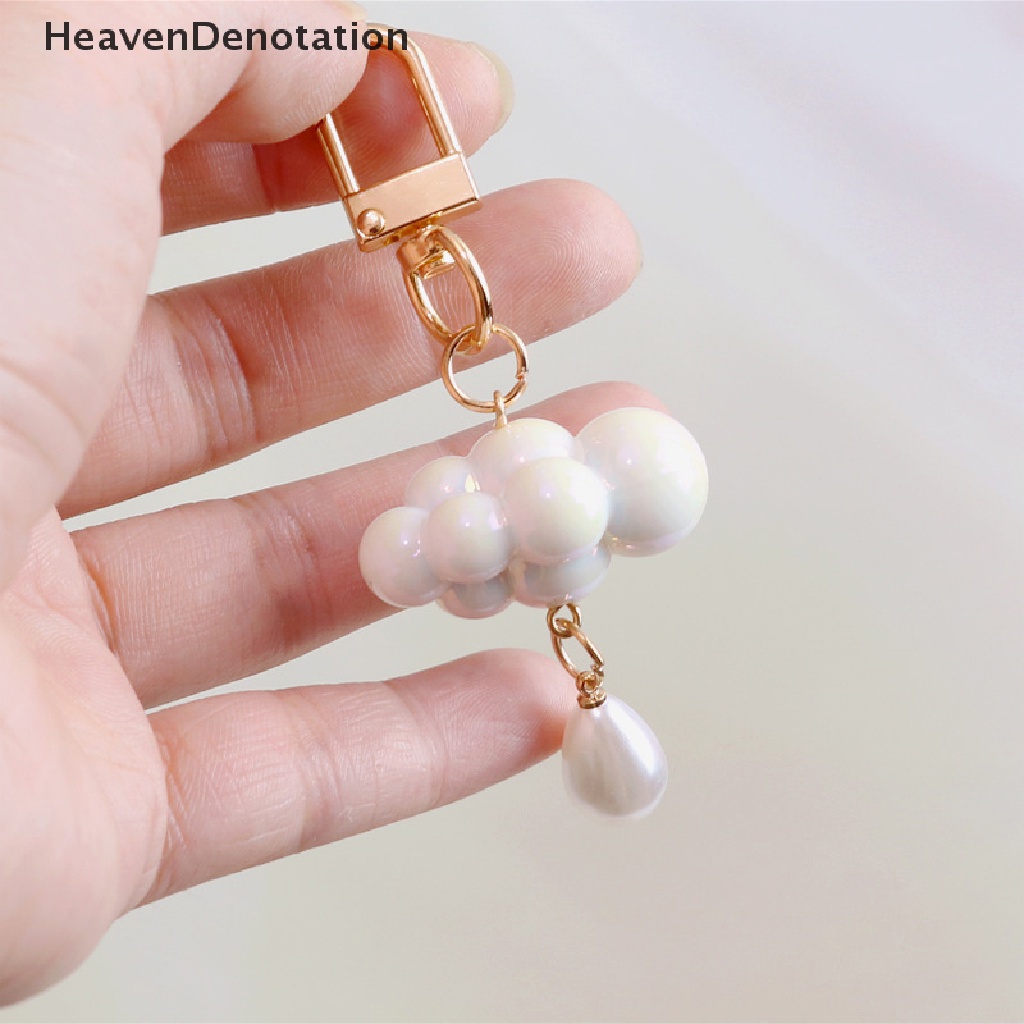 [HeavenDenotation] Kreatif Cloud Key Holder Acrylic Gantungan Kunci Awan Mini Hadiah Handbag Ornamen Multi-Warna Cloud Key Holder HDV