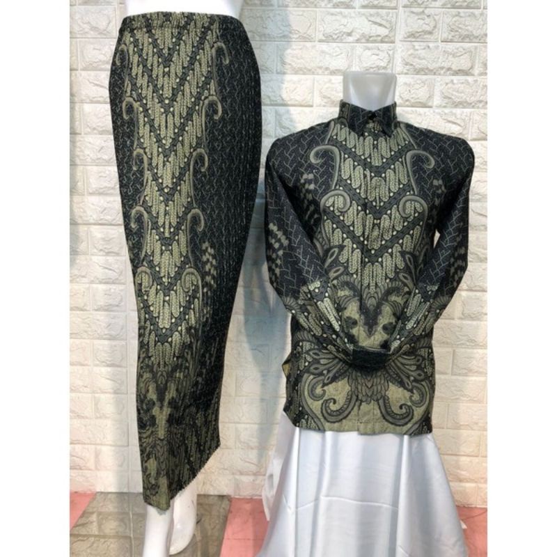 Kemeja Batik Full Furing Couple rok Plisket batik