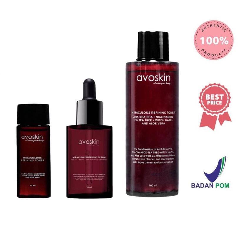 ۞ AVOSKIN Miraculous Refining Toner 100ml / Serum 30ml ➯