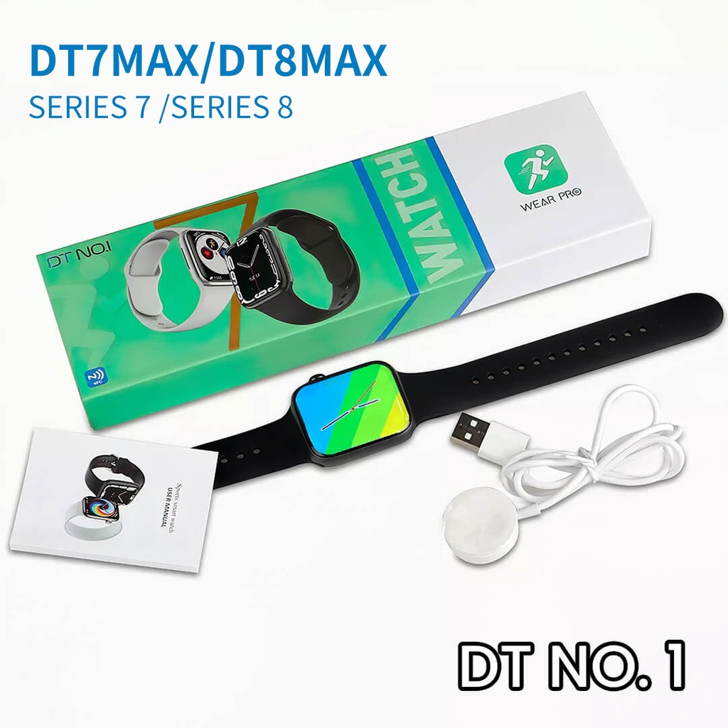 DT NO.1 Smartwatch DT8 MAX/DT7 MAX Series 8 Jam Smartwatch GPS/NFC 1.99 inch Display Full Screen 80Hz Refresh Rate Bluetooth Call Wireless Charging