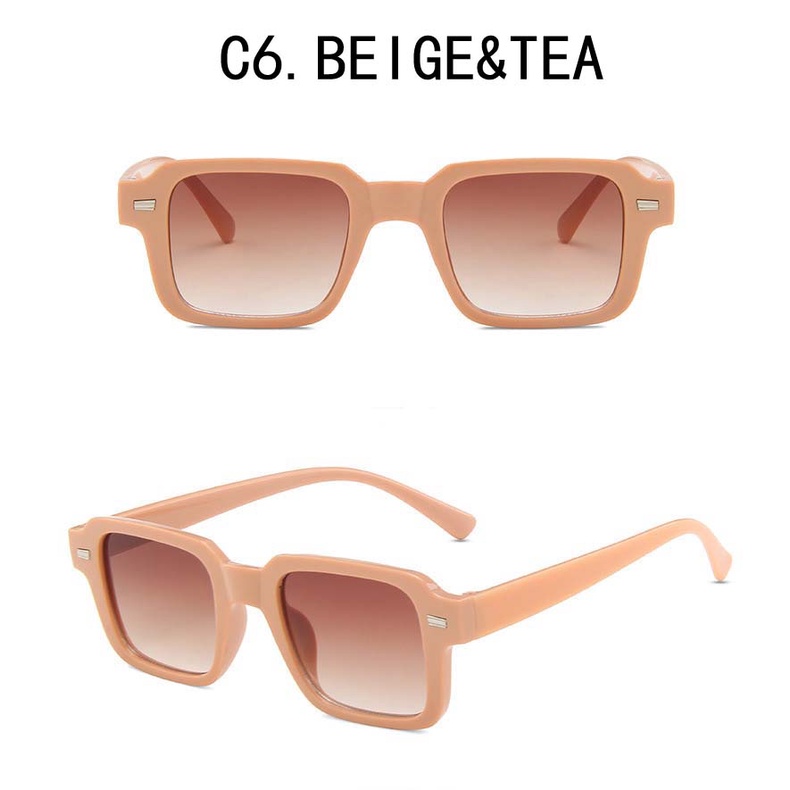 [IN Stock] candy Color Retro Kacamata Wanita Fashion Hitam Kacamata Anti-Radiasi Kaca UV400