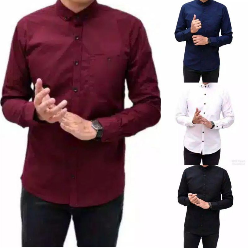 KEMEJA BOYI TOP MAN LENGAN PANJANG CASUAL FORMAL