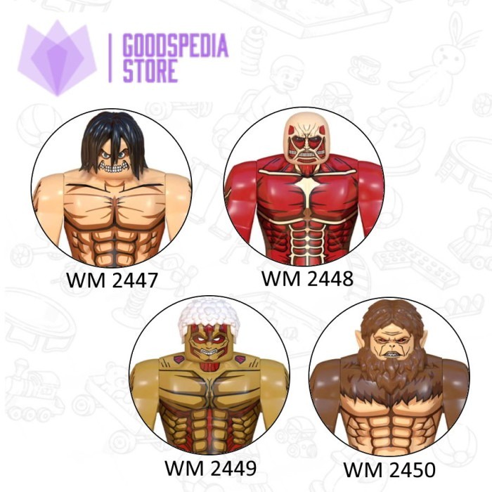 Big Figure WM6148 - Attack On Titan Shingeki No Kyojin Eren (Titan Form) Colossal Titan Armored Tita