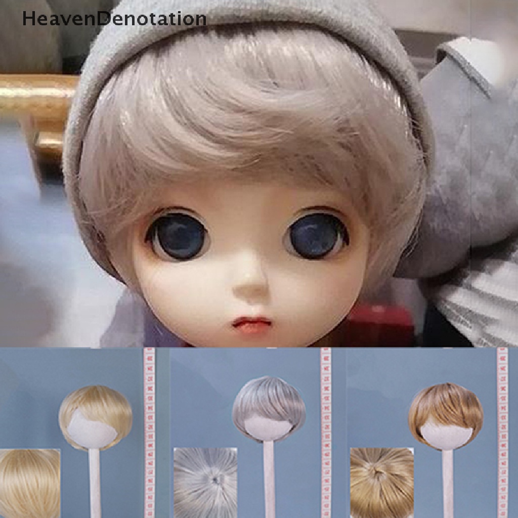 [HeavenDenotation] 1per6boneka 16.5-17.5CM Lingkar Kepala Rambut Pendek Boneka Wig Aksesoris Mainan HDV