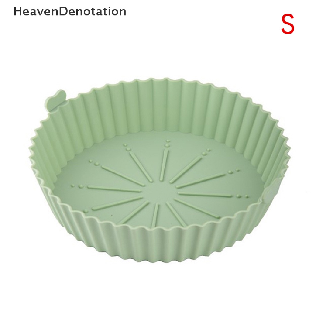 [HeavenDenotation] 1pc Reusable Air Fryer Silicone Pot Non Stick Air Fryer Kue Baking Tray Liners HDV