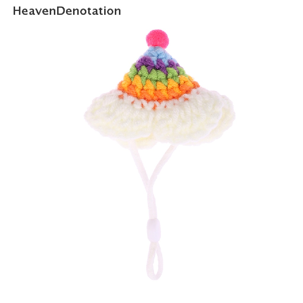 [HeavenDenotation] 1: 12rumah Boneka Miniatur Kartun Rajutan Topi Kupluk Topi Dekorasi Rumah Boneka HDV
