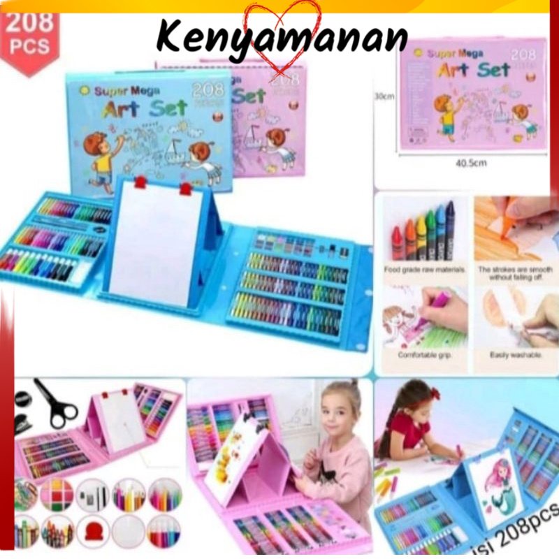 

COD 1 KG CRAYON 208 PCS CRYON PASTEL KRAYON PENSIL PEWARNA BUKU GAMBAR