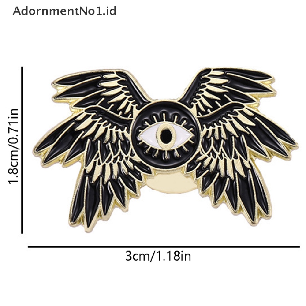 [AdornmentNo1] Mata Horus Seraph Sayap Enamel Lencana Bros DIY Ransel Kerah Lapel Pin Aksesoris Perhiasan Pesta [ID]