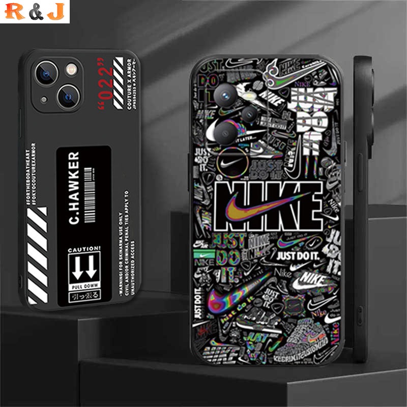 Label Case OPPO A17 A57 2022 A77S A16 A16K A15 A54 A53 A12 A5S A7 A3S A11k A31 A52 A92 A94 A93 A37 F9 A1K Reno7 6 5F 4F Merek Kepribadian Kreatif Hitam Putih Soft Cover