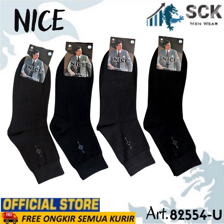 Kaos Kaki Kerja Kantor NICE 82552 82553 82554 Katun/ Kaus Kaki NICE 82552 82553 82554